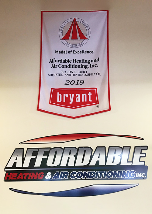 Affordable Heating & Air Conditioning receives the 2019 MOE Dealer of the Year Award