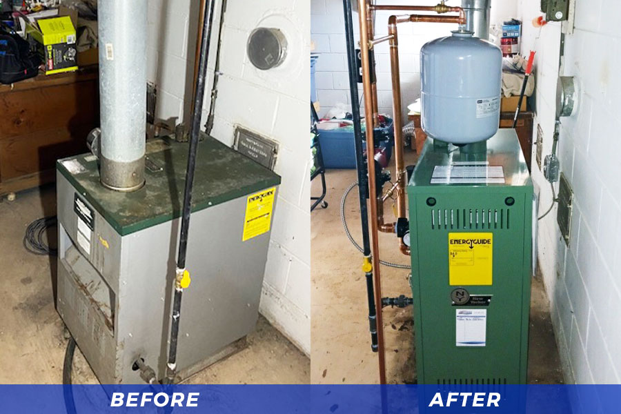 New Boiler Installation (Before & After)